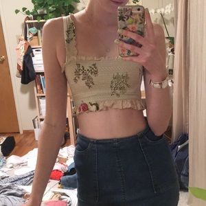 Urban floral crop top